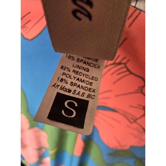 Maaji Tiki Reversible Plunging Neckline One Piece Small Maya Blue - Picture 6 of 9